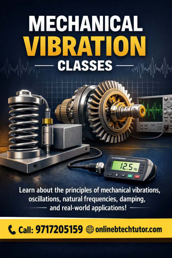 mechanical vibration online classes 1 Mechanical vibration class promotional graphic