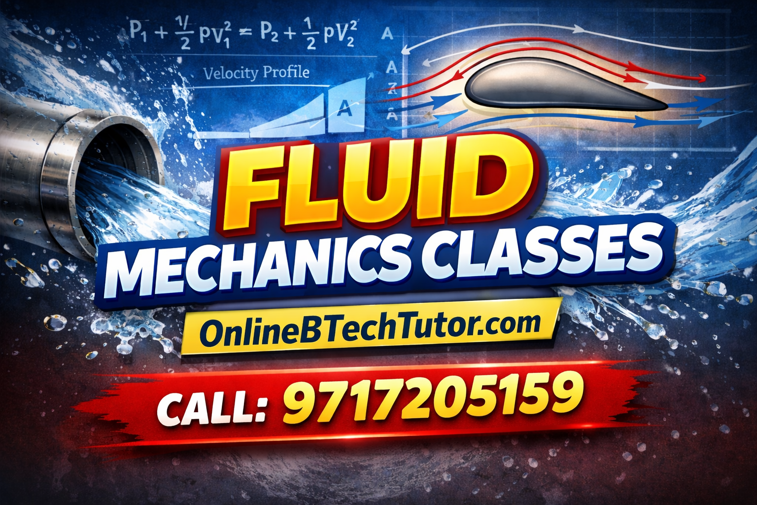 Fluid mechanics classes promo design Fluid mechanics classes promo design