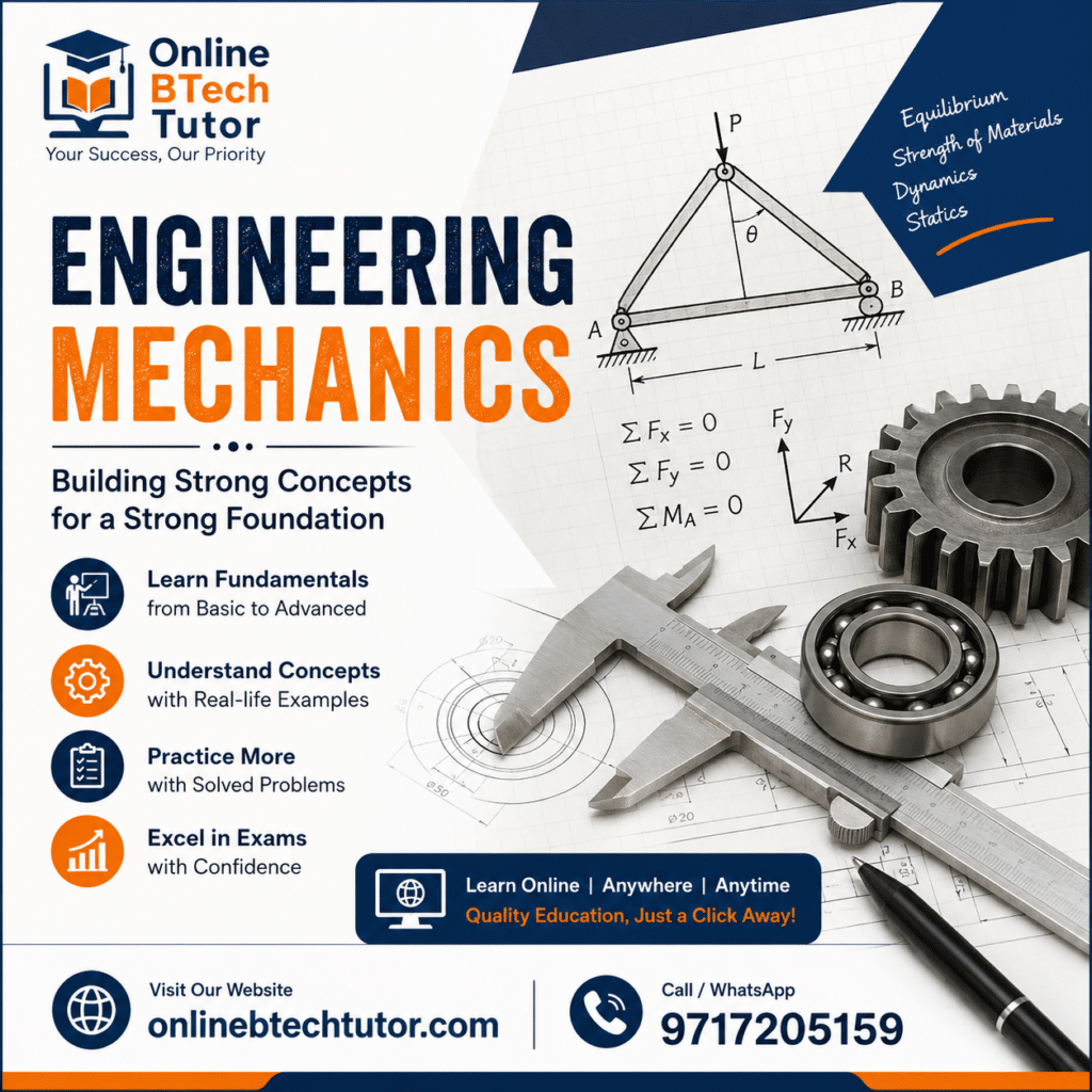 Engineering Mechanics Tutor Online for BTech Students