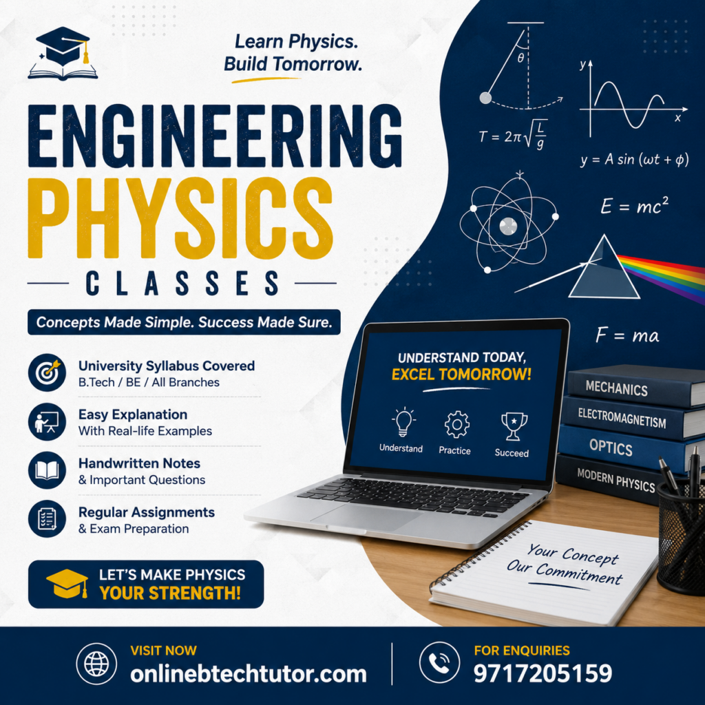 Engineering Physics Classes 1 Engineering Physics Classes: Build Strong Concepts and Excel in Your B.Tech Journey