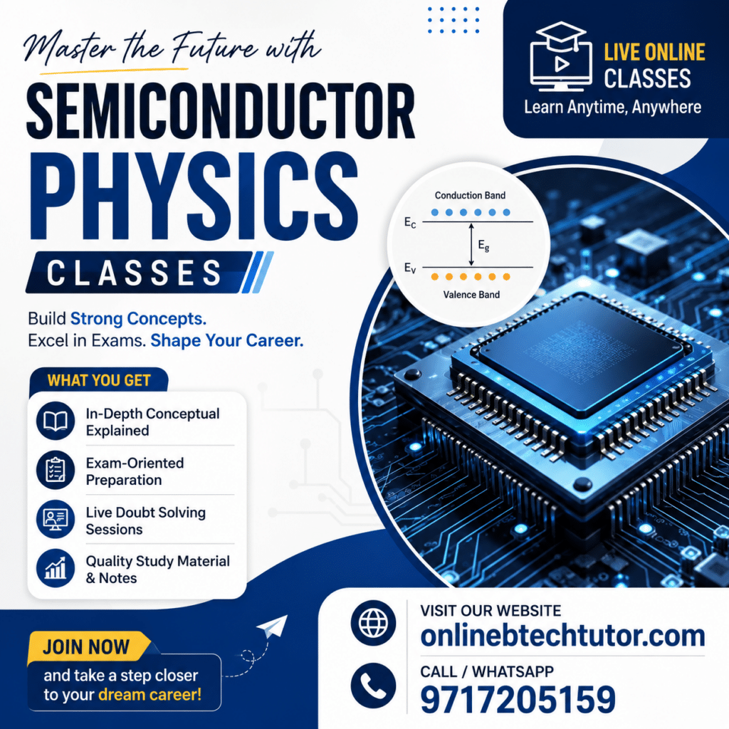 Best Semiconductor Physics Classes Online in India – Learn from Expert Tutor