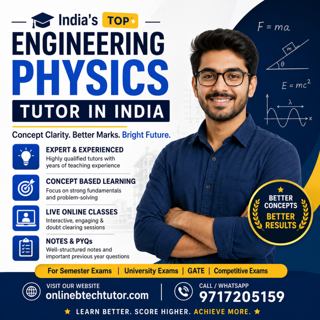 Top Engineering Physics Tutor in India | Online Engineering Physics Classes 1 Top Engineering Physics Tutor in India | Online Engineering Physics Classes