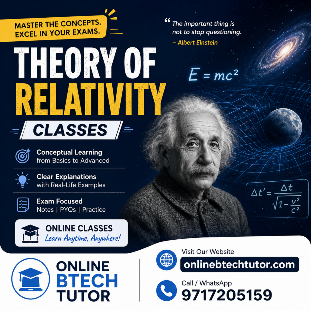 Theory of Relativity Classes 1 Theory of Relativity Classes