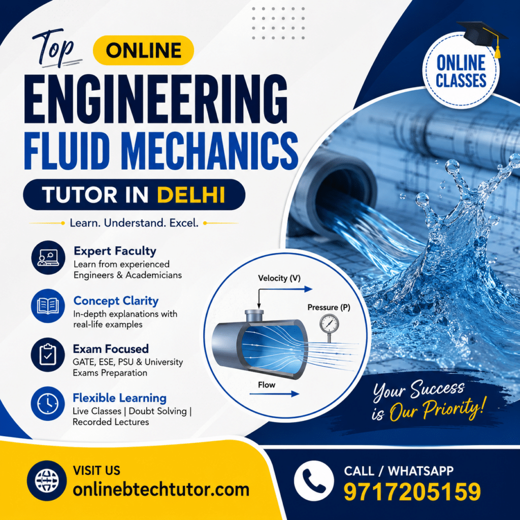 Top Online Engineering Fluid Mechanics Tutor in Delhi